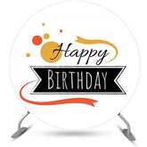 Schwarz Zeichen Golden Punkte Runden Glücklich Geburtstag Hintergrund